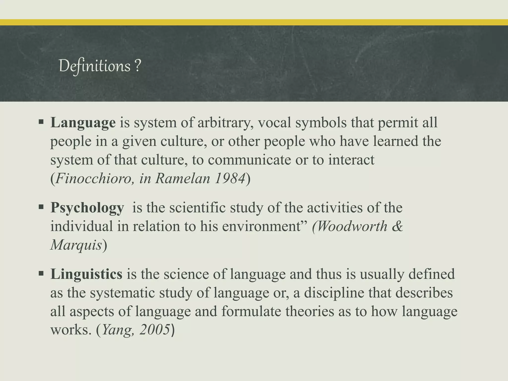 Introduction to psycholinguistics | PPTX