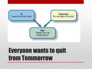 Everyone wants to quit
from Tommorrow
 