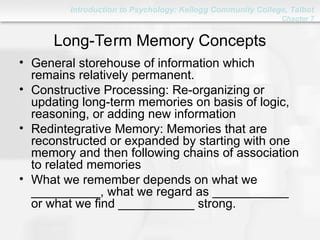 Introduction to Psychology chapter 7.ppt