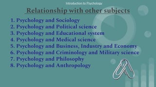 Introduction to Psychology .pptx