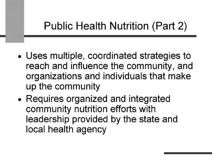 Introduction To Public Health Nutrition