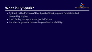 Pyspark training | Introduction to PySpark DataFrames | PDF