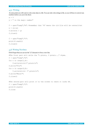Introduction to python | PDF