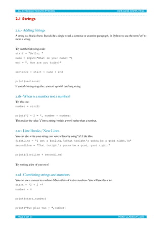 Introduction to python | PDF