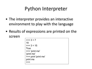 Introduction to Python | PPT
