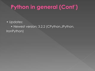 Introduction to python | PPT