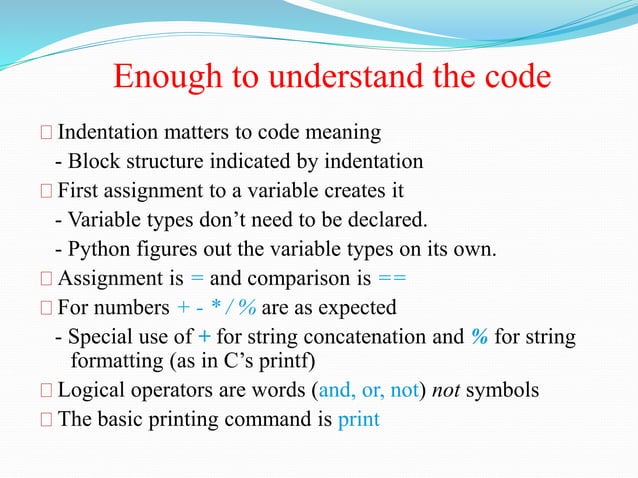 Introduction to python for Beginners | PPTX
