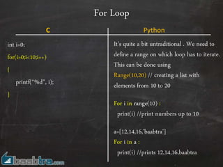 Introduction to python | PPTX | Programming Languages | Computing