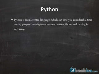 Introduction to python | PPTX