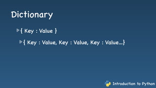 Introduction to python | PDF