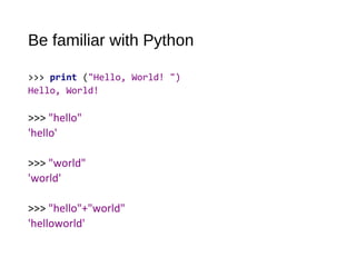 Introduction to python | PPT