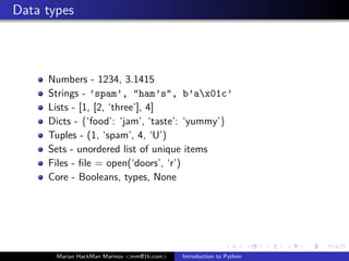 Introduction to python | PPT
