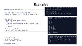 Examples
 