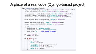 A piece of a real code (Django-based project)
 