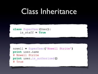 Class Inheritance
 