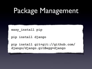 Package Management
 