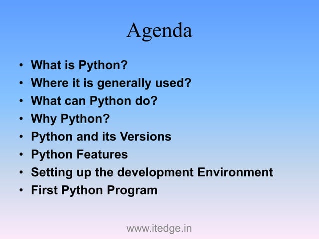 Introduction to python for dummies | PPT