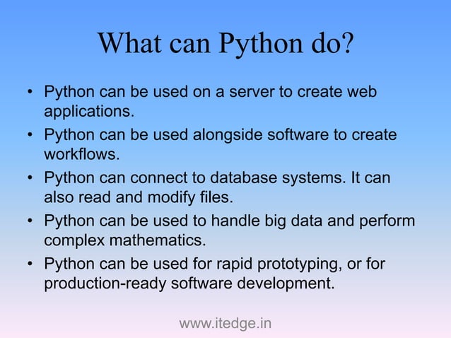 Introduction to python for dummies | PPT