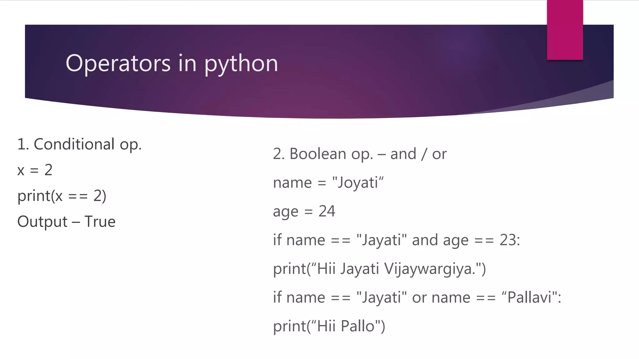 Introduction to python | PPT