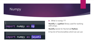 Introduction to python | PPT