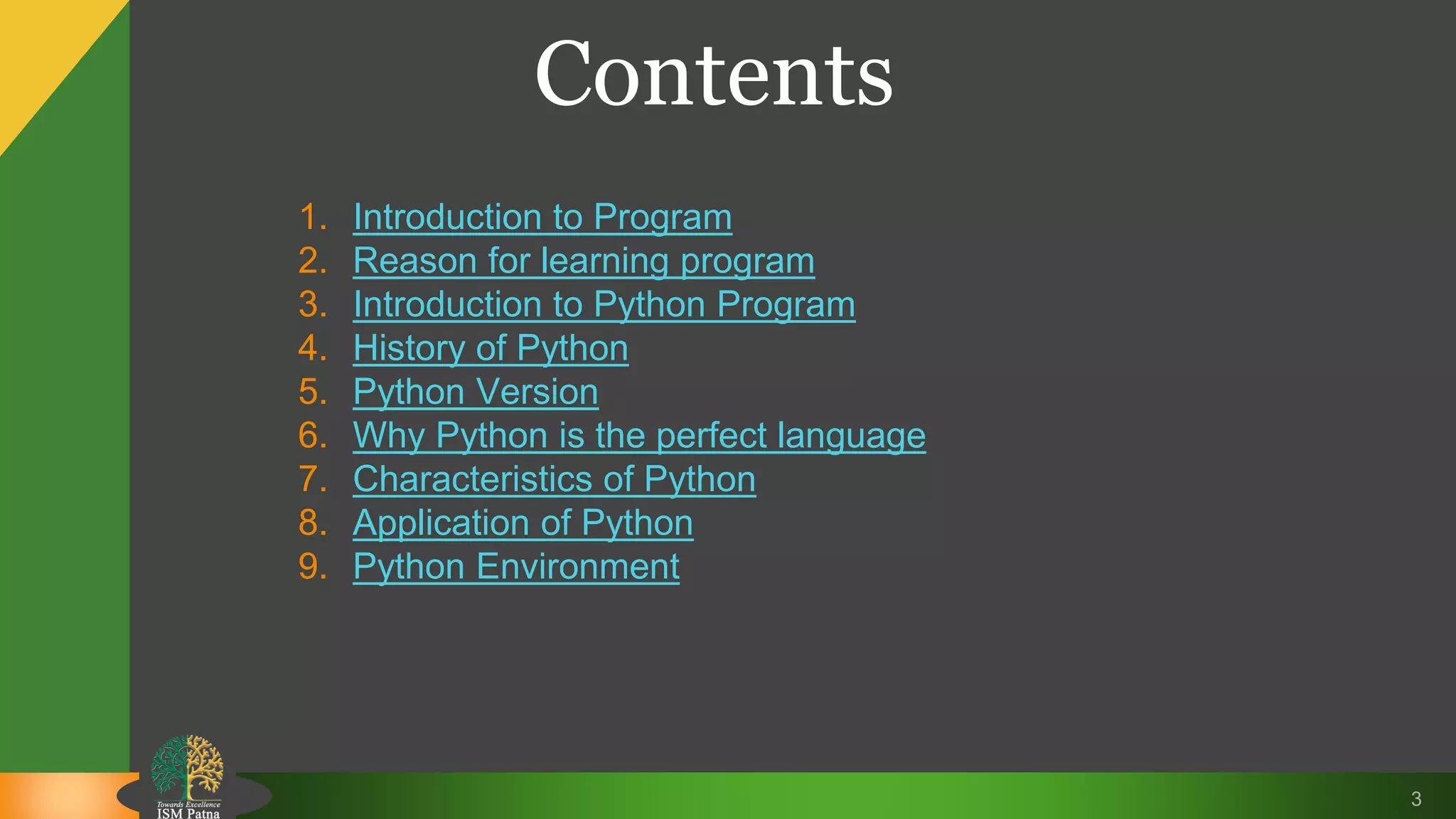 Introduction to python | PPTX