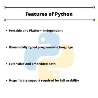 Introduction to python | PDF