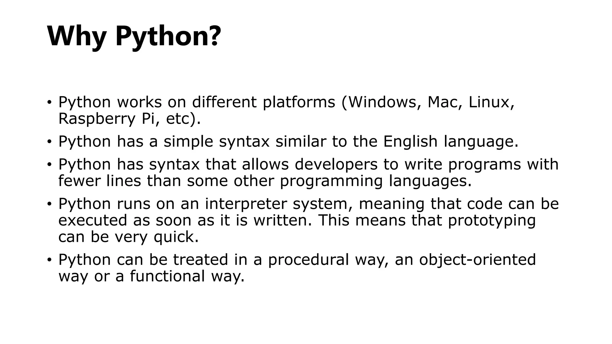 Introduction to python ppt
