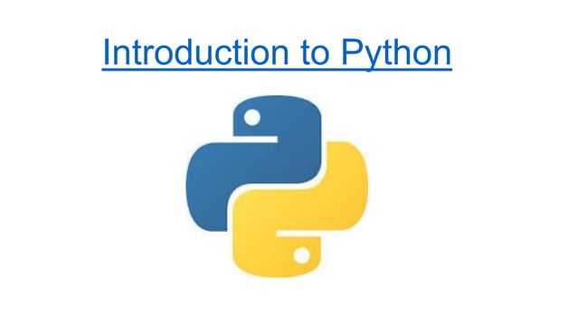 Introduction to Python | PPT