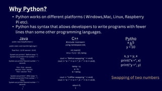 Introduction to Python Programming .pptx | Free Download