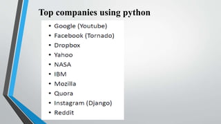 INTRODUCTION TO PYTHON PROGRAMMING .pptx