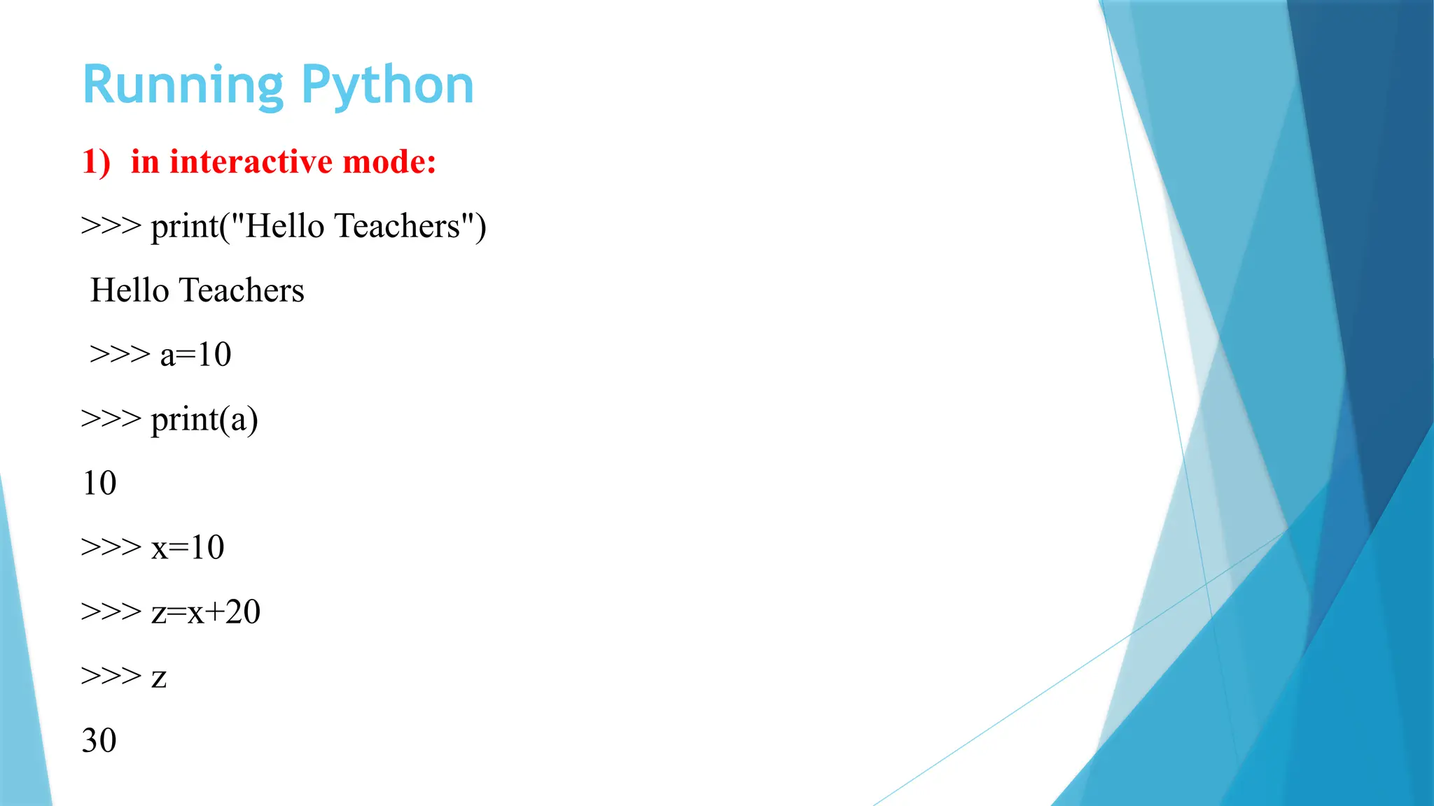 Introduction to learn and Python Interpreter | PPT