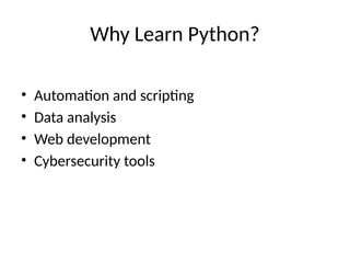 Comprehensive Introduction to Python Programming and Cybersecurity ...