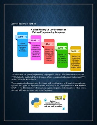 Introduction to python updated | PDF