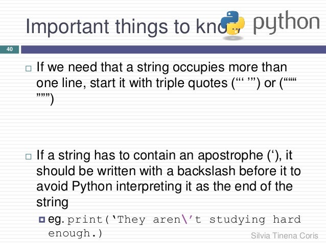 Introduction to Python (part 1/2)