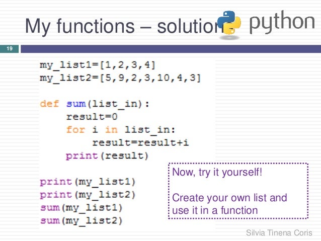 Introduction to Python 2 (part 2/2)