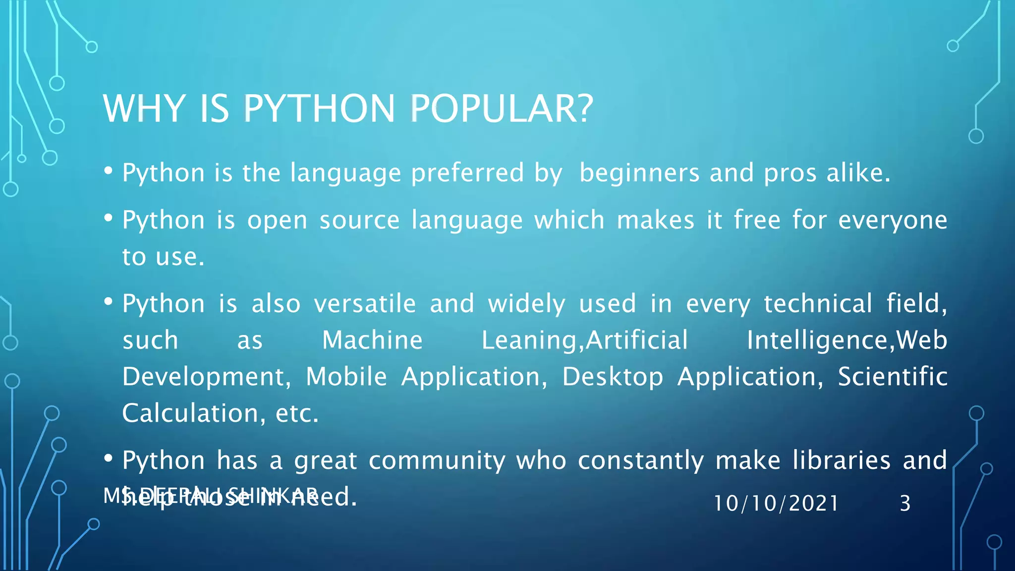 Introduction to python | PPTX