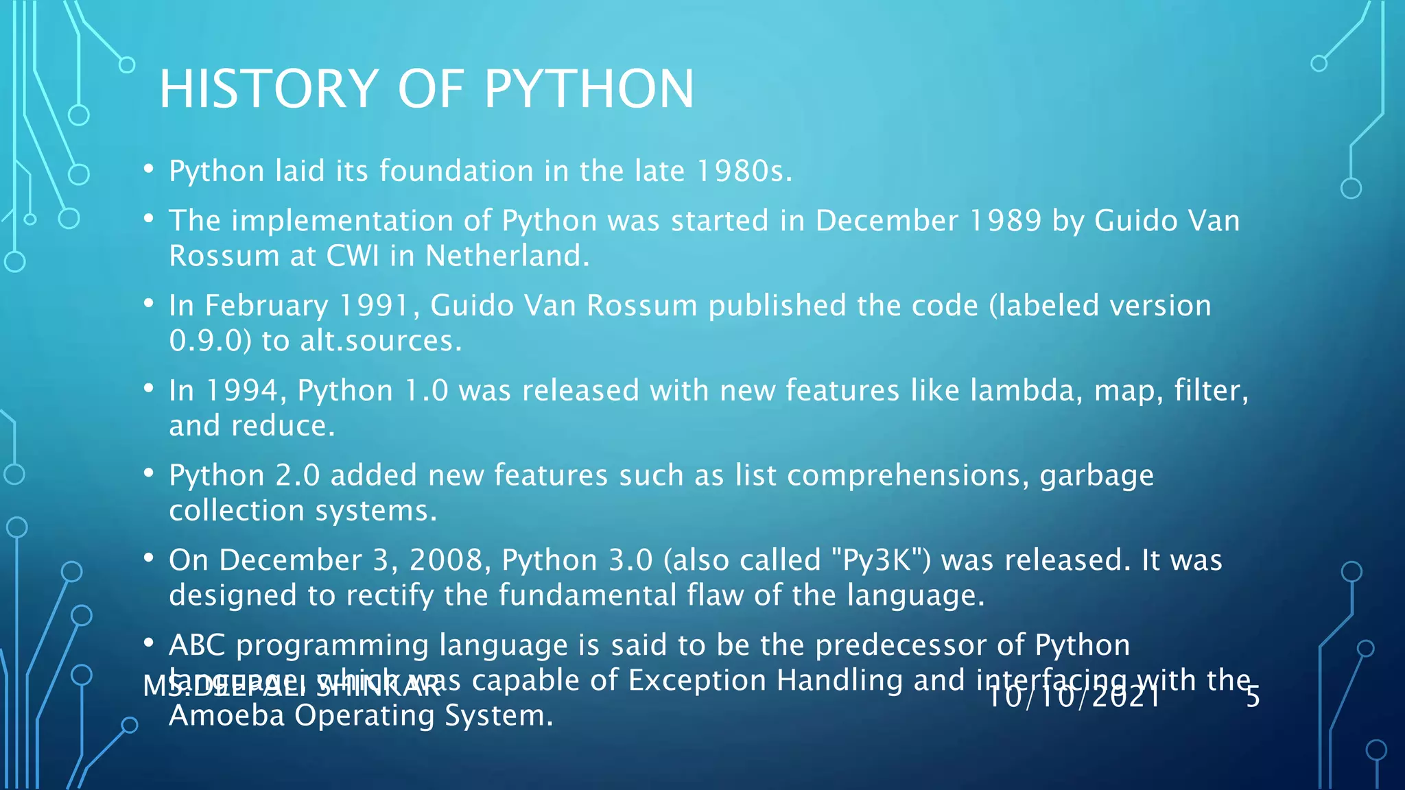 Introduction to python | PPTX