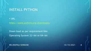 Introduction to python | PPTX