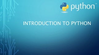 Basic concepts of python | PPT