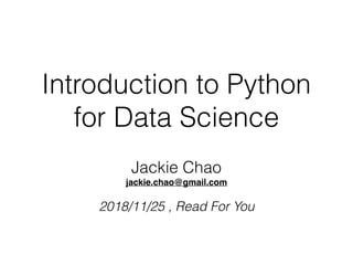 Introduction to python for data science | PDF