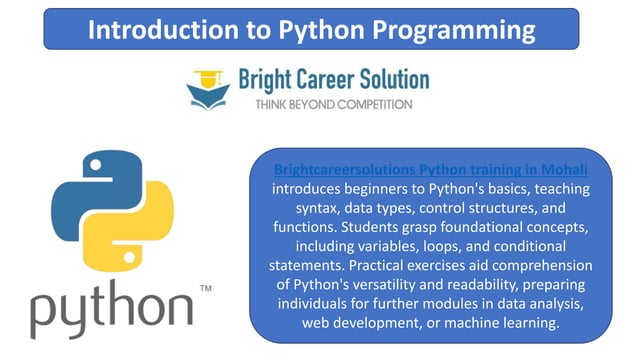 Introduction to Python Programming | PPT