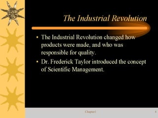 Chapter1 4
Evolution of Quality
Management
 