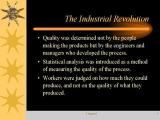 Chapter1 5
Evolution of Quality
Management
 