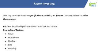 Introduction to Quantitative Factor Investing | PDF