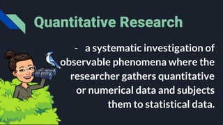 Introduction to Quantitative Research | PPTX