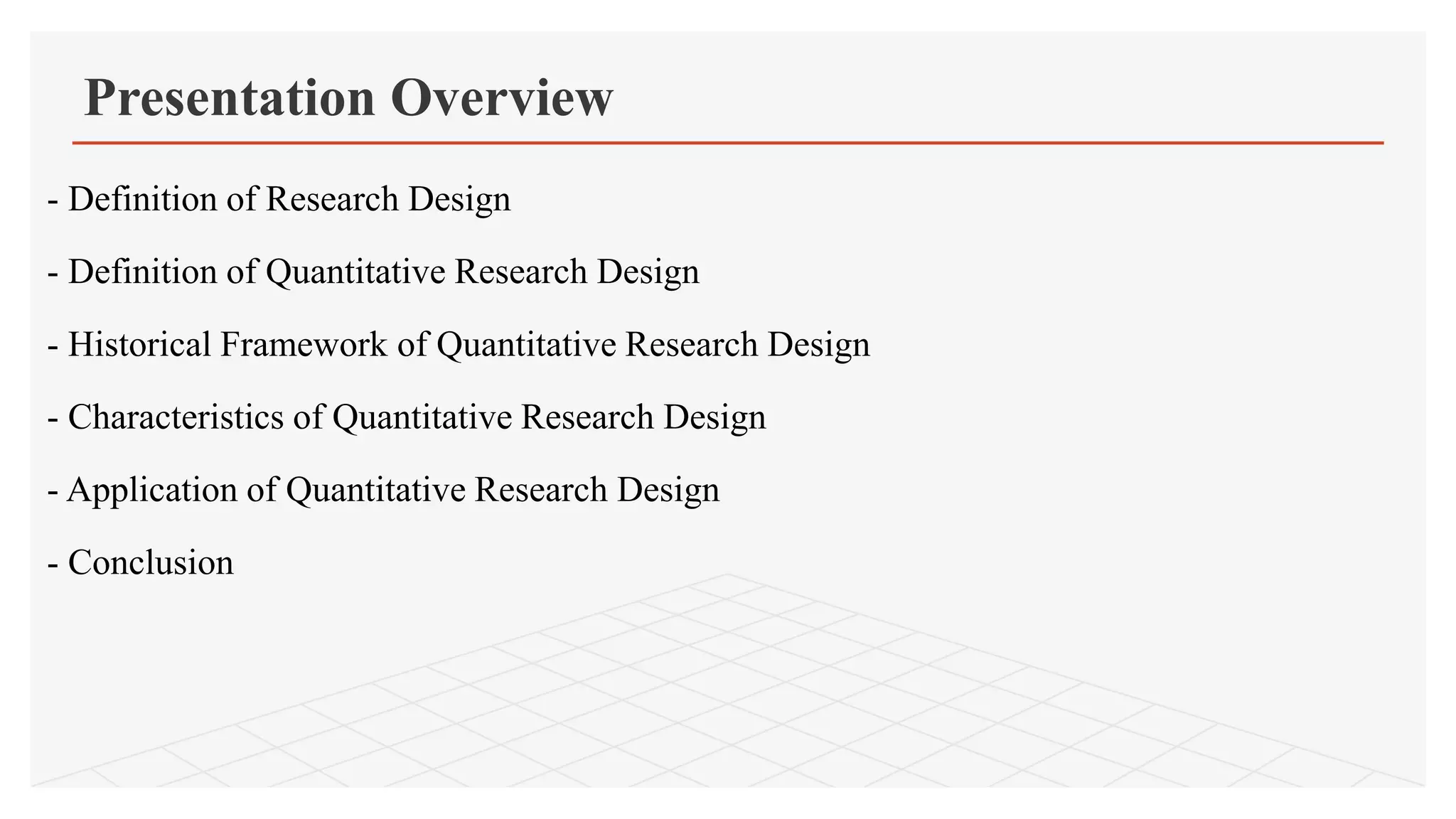 Introduction to quantitative research design | PPT