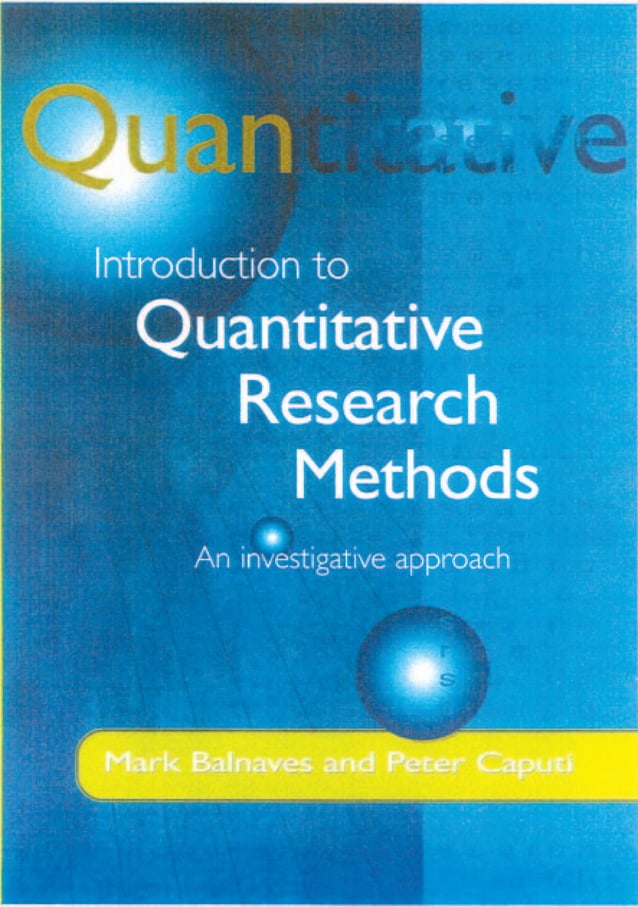 Introduction to Quantitative Research Methods_ An Investigative ...