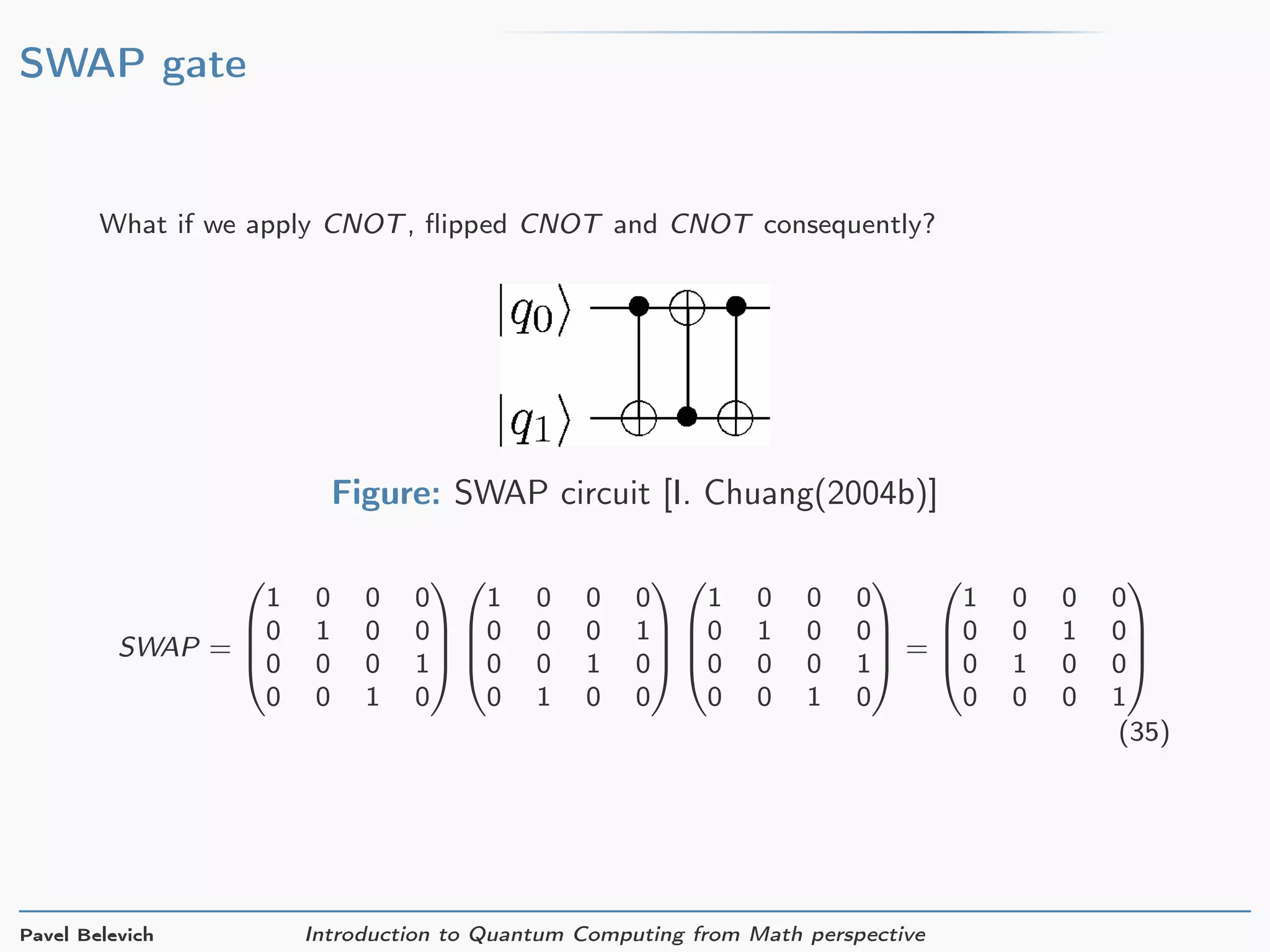 Cnot Gate Quantum Computing Notes.pdf Introduction to Quantum Computing from Math perspective | PDF