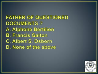 Introduction to Questioned Document