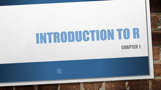 Introduction to r | PPT | Free Download